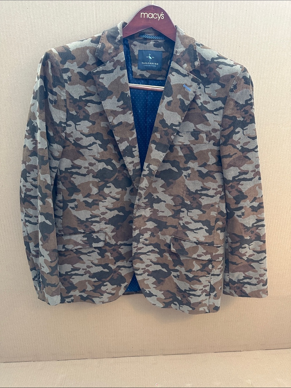 Tailorbyrd Men's Camouflage Blazer - Brown & Green